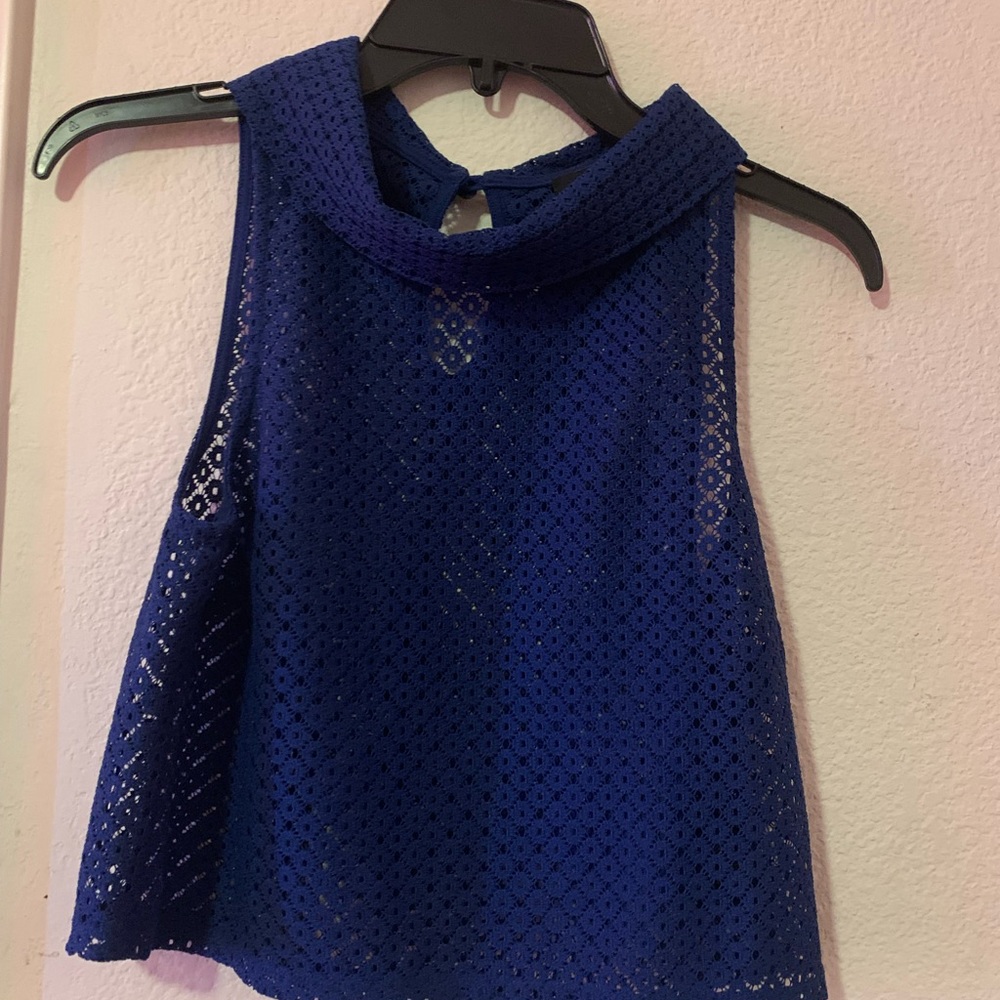 Forever 21 Dark Blue Crop Top Sz S